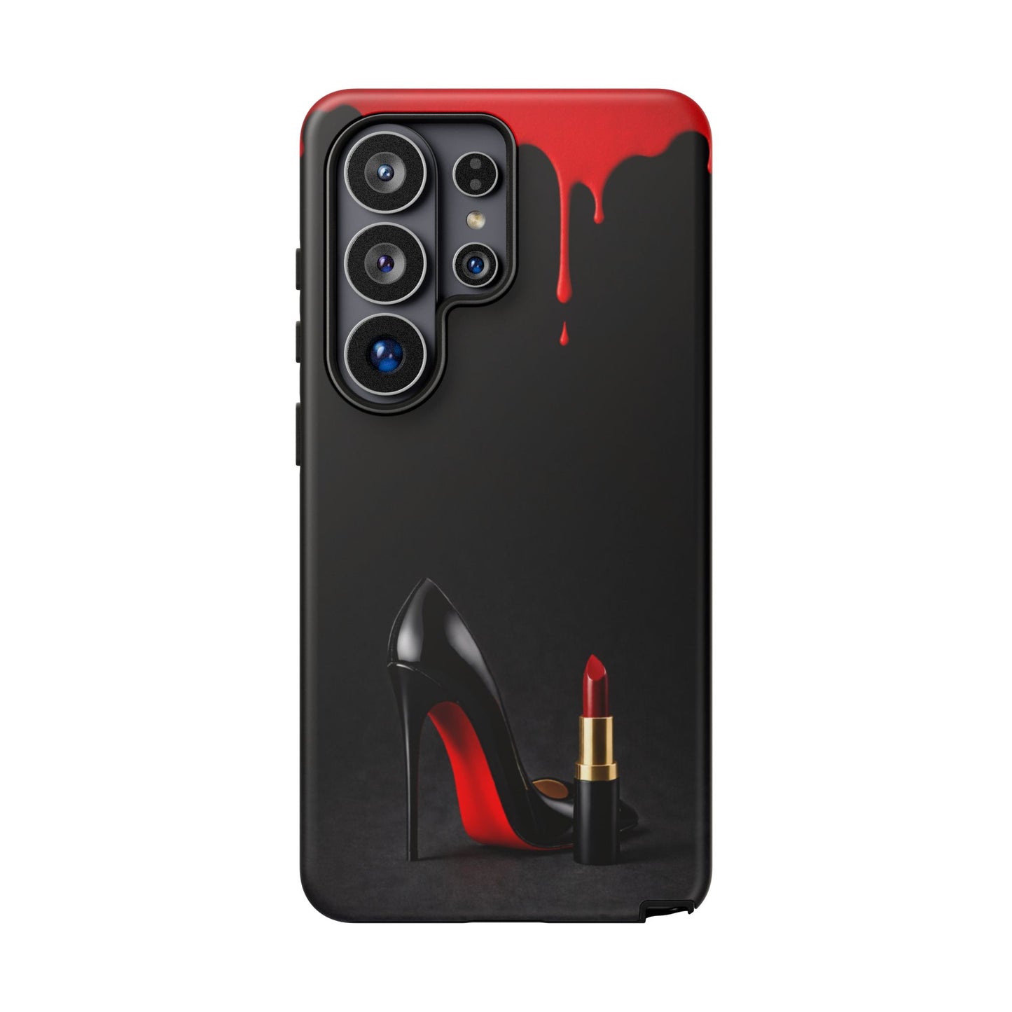Dark Feminine Red Drip Phone Case – Gothic Glam Tough Cover