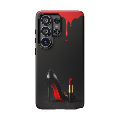 Dark Feminine Red Drip Phone Case – Gothic Glam Tough Cover