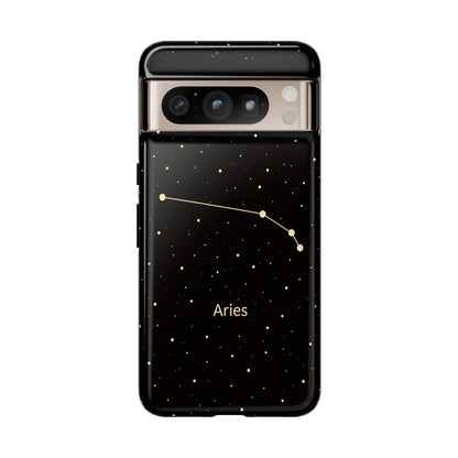 Aries Zodiac Constellation Phone Case – Luxe Gold Celestial Cover