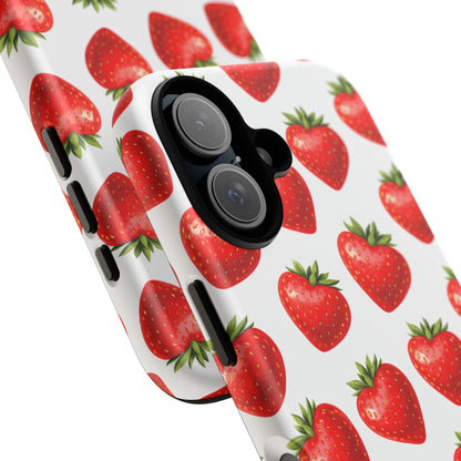 Cute Strawberry Phone Case – Aesthetic Fruit Pattern Protective Cover for Iphone, Samsung Galaxy and Pixel