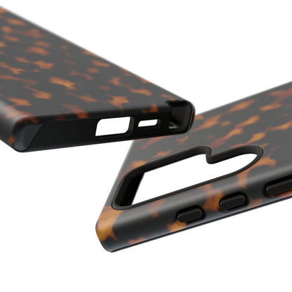 Tortoiseshell Pattern Tough Phone Case | Classic Leopard-Style Protective Cover