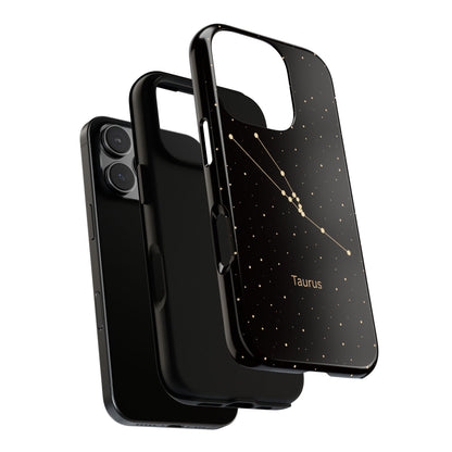 Taurus Zodiac Constellation Phone Case – Luxe Gold Celestial Cover
