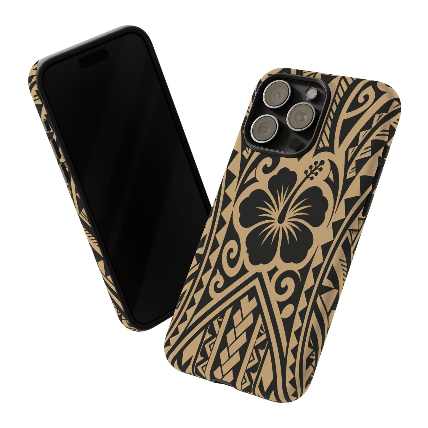 Polynesian Tribal Hawaiin Hibiscus Phone Case for iPhone Samsung Galaxy