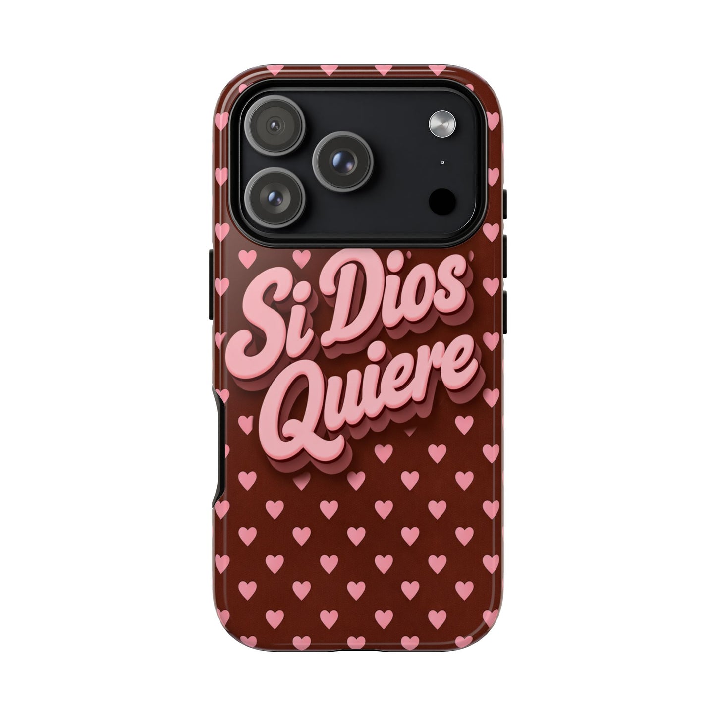 Si Dios Quiere Phone Case Latina Aesthetic Pink Hearts iPhone Samsung