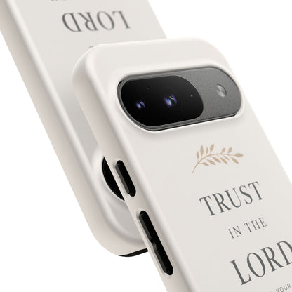 Proverbs 3:5 Christian Phone Case Trust in the Lord Minimalist Faith Cover