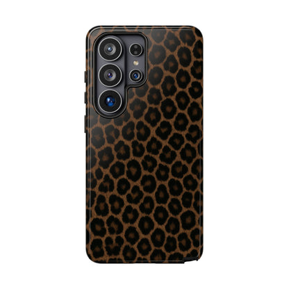 Brown Leopard Print Phone Case | Classic Animal Print Aesthetic Tough Protective Case