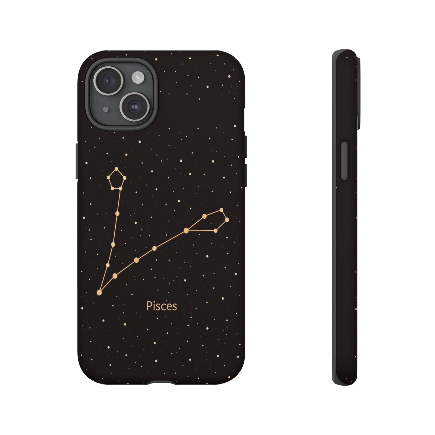 Pisces Zodiac Constellation Phone Case – Luxe Gold Celestial Cover