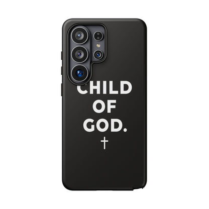 Child of God Phone Case Christian Black Aesthetic Cross Tough Cover