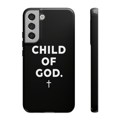 Child of God Phone Case Christian Black Aesthetic Cross Tough Cover