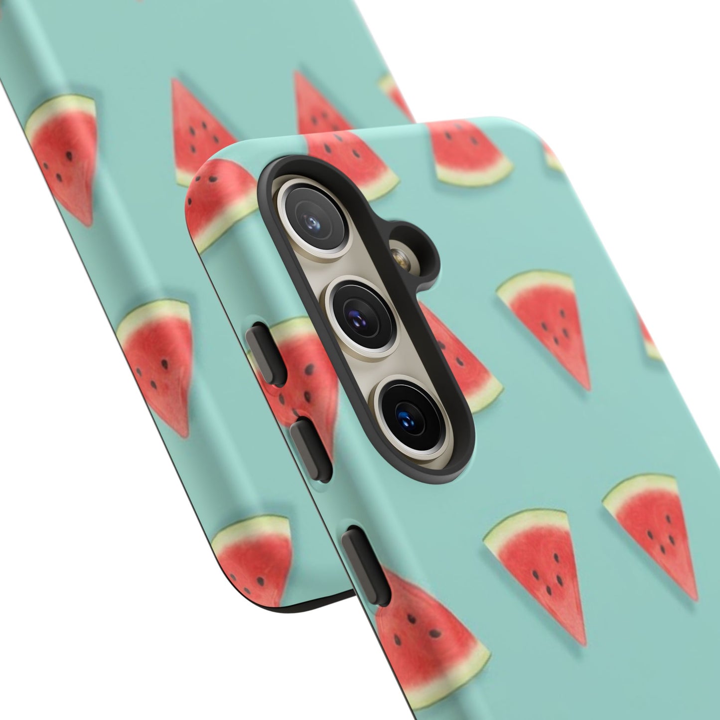 Watermelon Phone Case – Pastel Blue Summer Fruit Tough Case (iPhone, Samsung, Pixel)