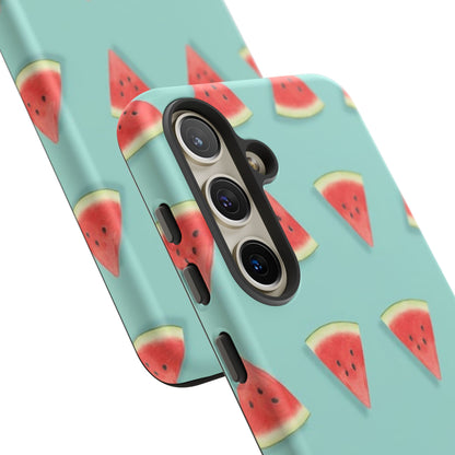 Watermelon Phone Case – Pastel Blue Summer Fruit Tough Case (iPhone, Samsung, Pixel)