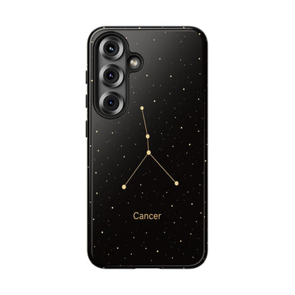 Cancer Zodiac Constellation Phone Case – Luxe Gold Celestial Cover