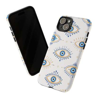 Blue Evil Eye Phone Case – Protective Slim Shockproof Cover for Iphone, Samsung Galaxy and Pixel