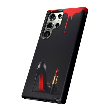 Dark Feminine Red Drip Phone Case – Gothic Glam Tough Cover