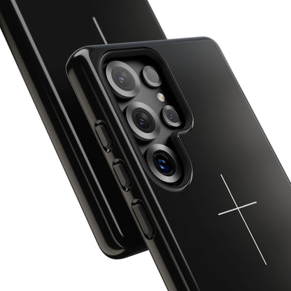 Trust in God Phone Case Minimal Cross Christian Black Tough Cover