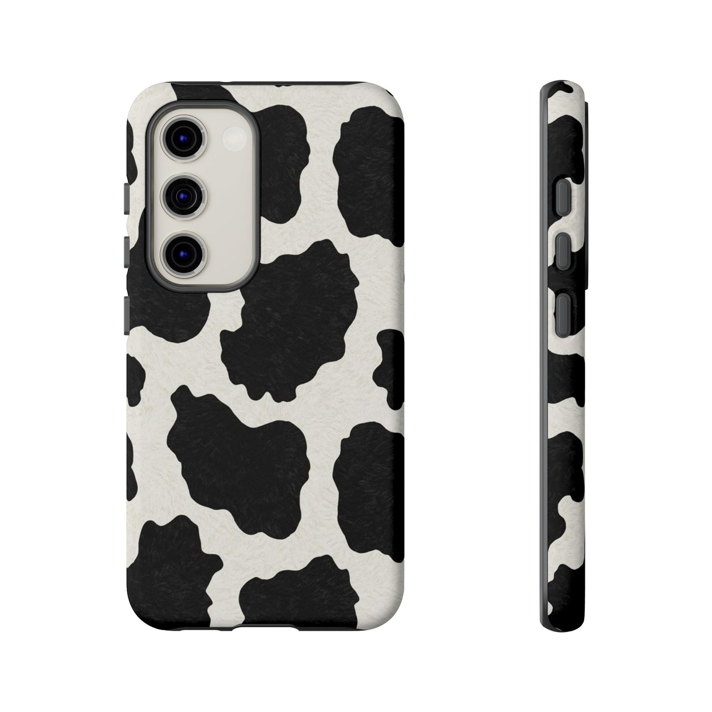 Black & White Cow Print Phone Case | Aesthetic Tough Protective Case