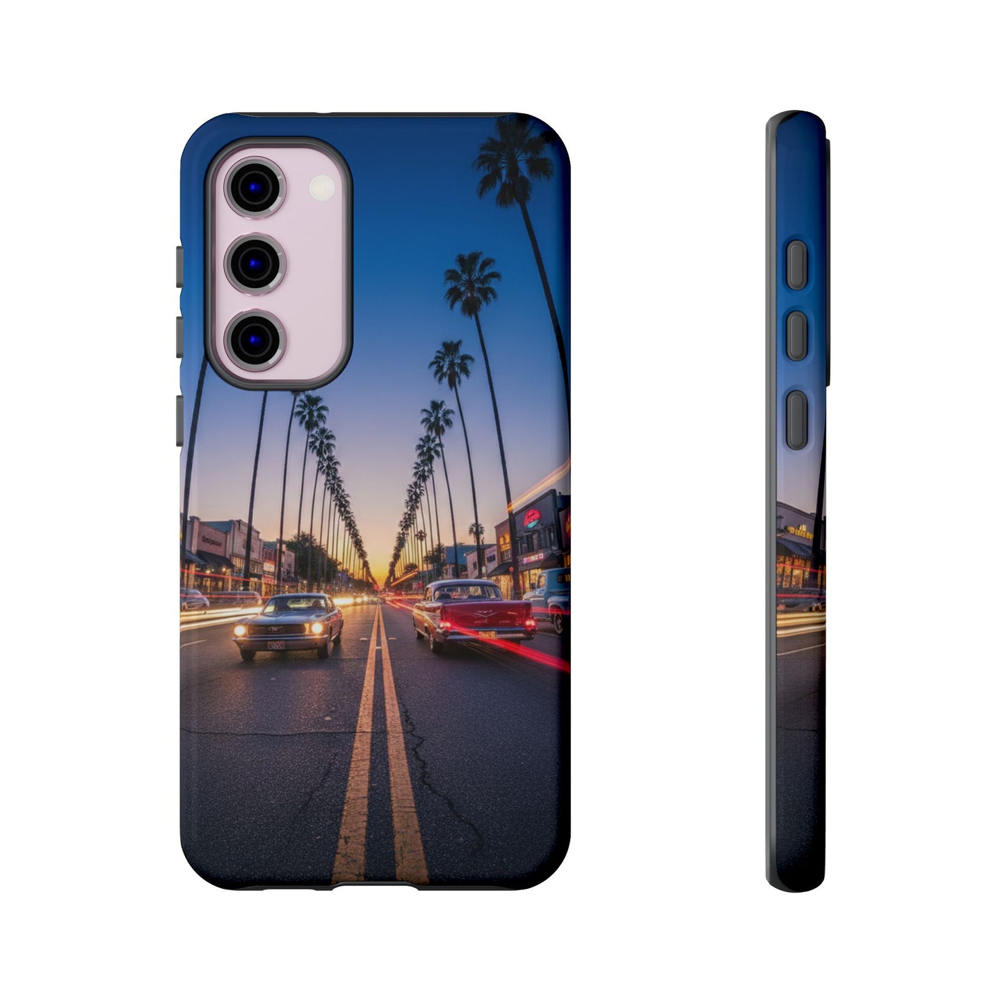 LA Sunset Boulevard Phone Case | Palm Tree Sunset Aesthetic | City Night Tough Case
