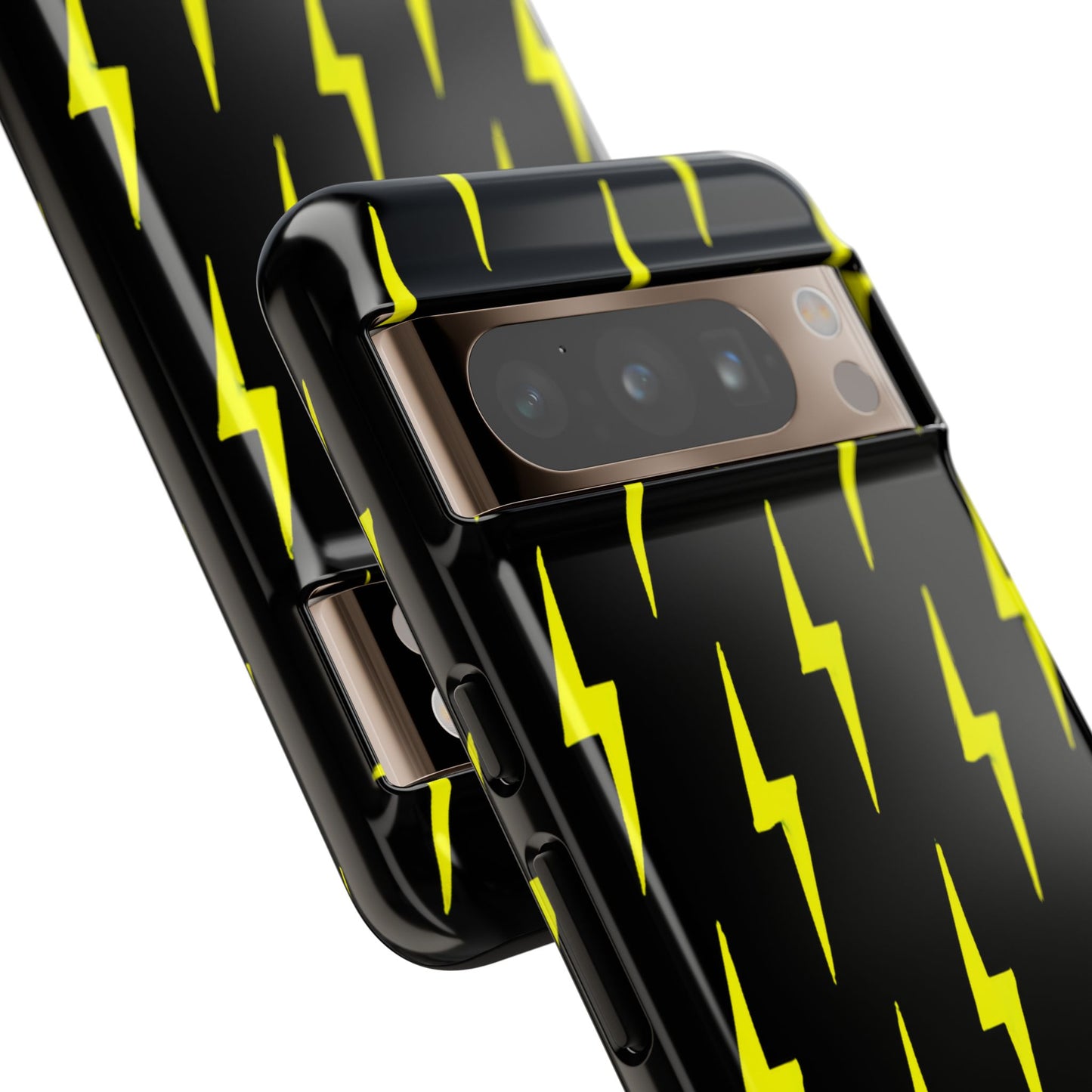Yellow Lightning Bolt Tough Phone Case | Bold Electric Pattern Case for Iphone, Samsung Galaxy and Pixel