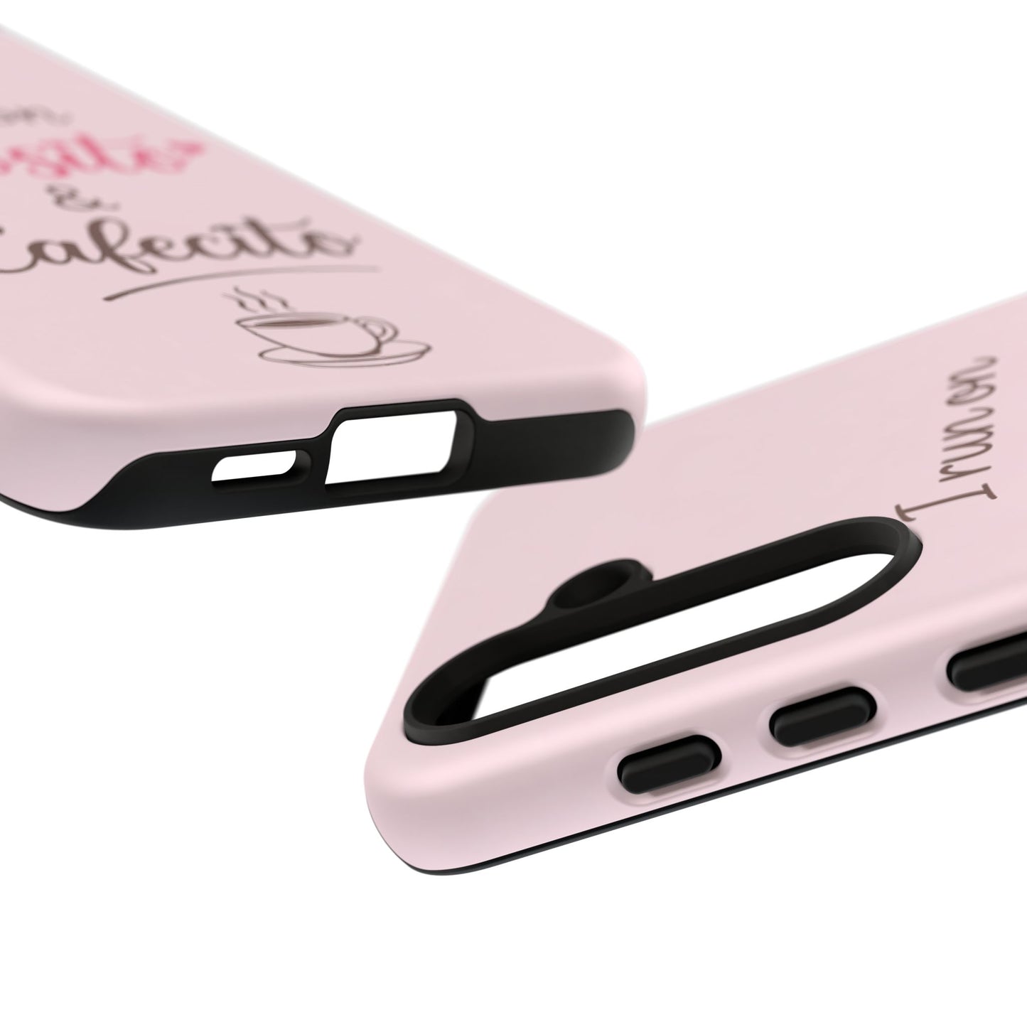 I Run on Diosito y Cafecito Phone Case, Pink Aesthetic Latina Faith Coffee Case, Girly Protective iPhone Samsung Cover