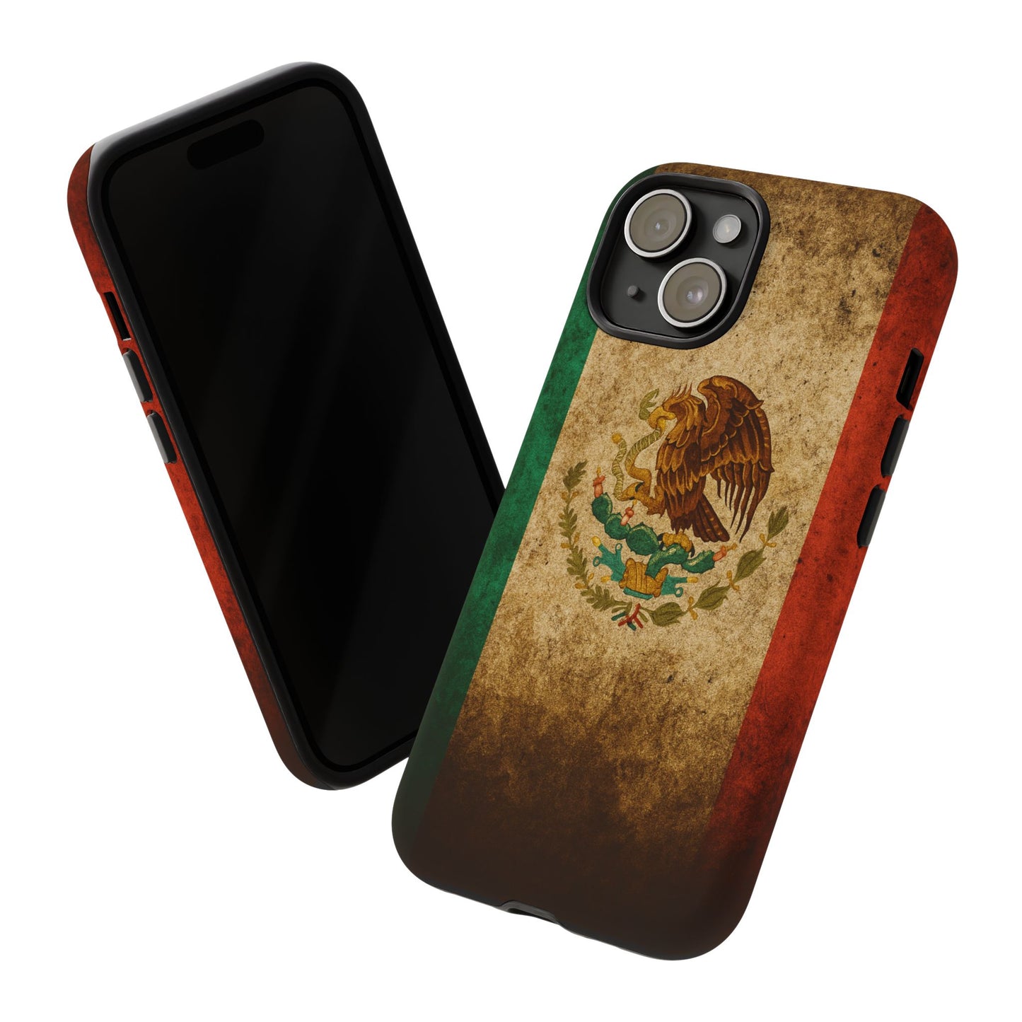 Vintage Mexico Flag Phone Case – Mexican Pride Grunge Flag Aesthetic Tough Case