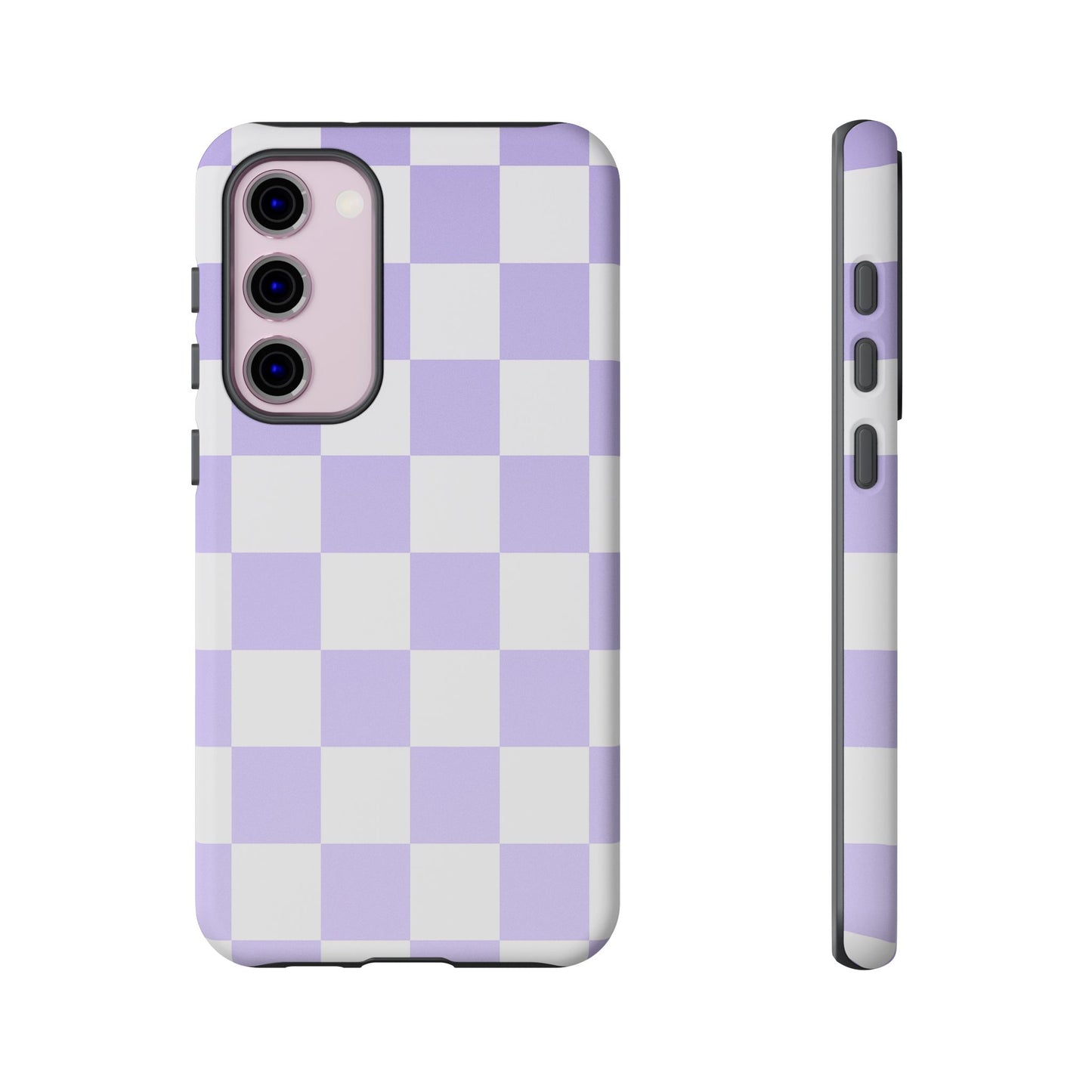 Lavender Checkerboard Phone Case | Pastel Aesthetic Tough Case
