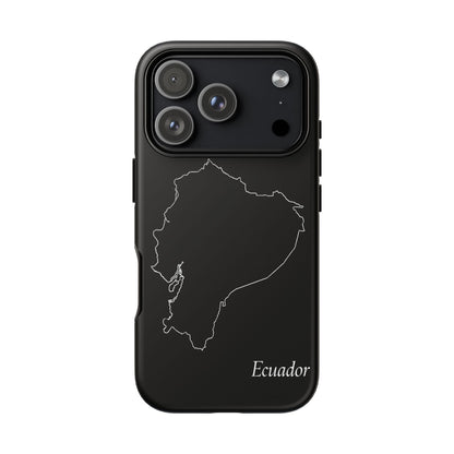 Ecuador Outline Phone Case – Minimal Country Map Tough Case (iPhone, Samsung, Pixel)