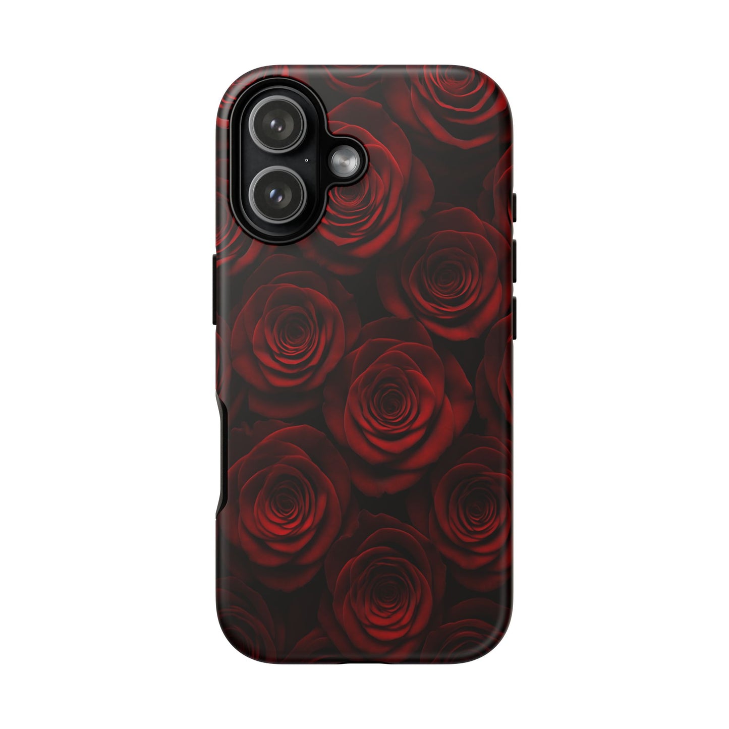 Dark Red Rose Phone Case – Gothic Floral Tough Case (iPhone, Samsung, Pixel)