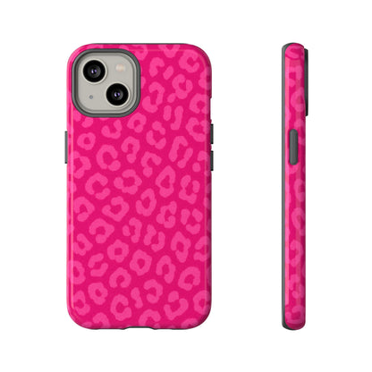 Hot Pink Leopard Print Phone Case – Bold Coquette Leopard Tough Case