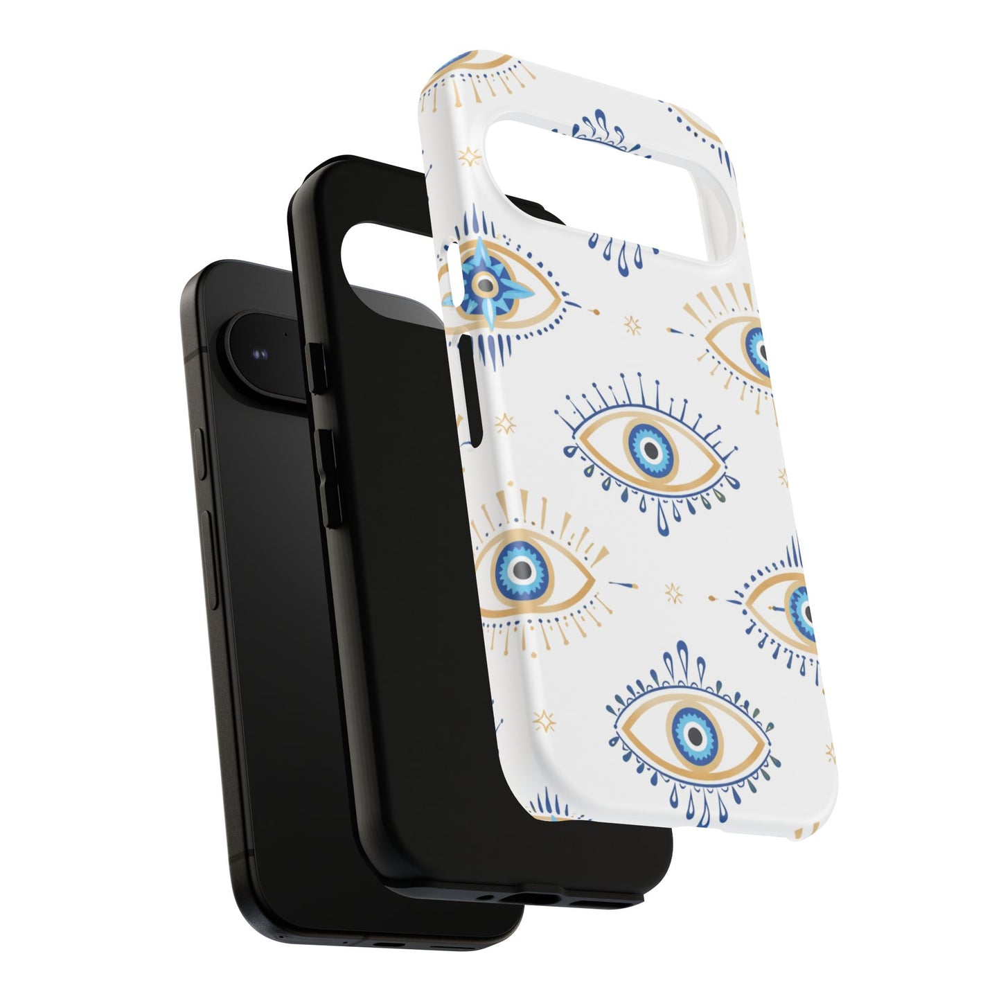 Blue Evil Eye Phone Case – Protective Slim Shockproof Cover for Iphone, Samsung Galaxy and Pixel