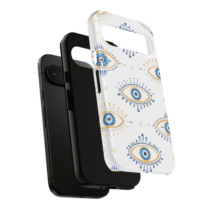 Blue Evil Eye Phone Case – Protective Slim Shockproof Cover for Iphone, Samsung Galaxy and Pixel