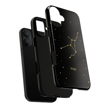Virgo Zodiac Constellation Phone Case – Luxe Gold Celestial Cover