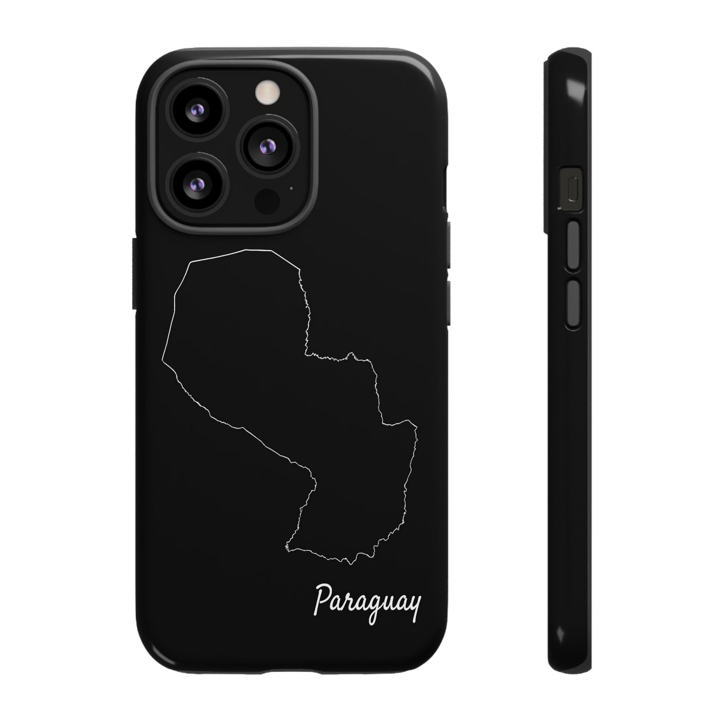 Paraguay Outline Phone Case – Minimal Country Map Tough Case (iPhone, Samsung, Pixel)