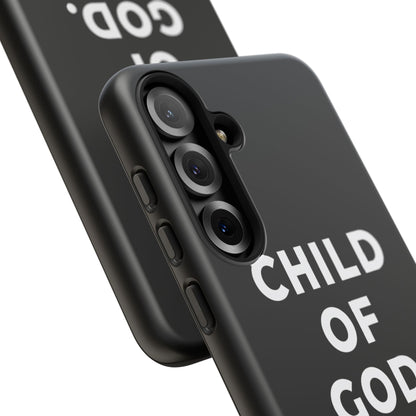 Child of God Phone Case Christian Black Aesthetic Cross Tough Cover