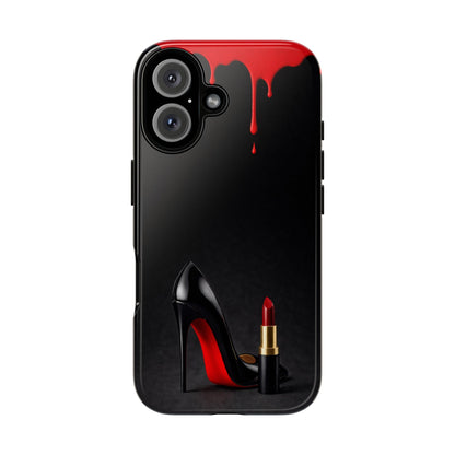 Dark Feminine Red Drip Phone Case – Gothic Glam Tough Cover