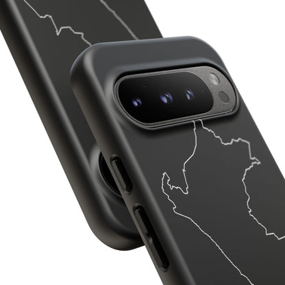 Peru Outline Phone Case – Minimal Country Map Tough Case (iPhone, Samsung, Pixel)