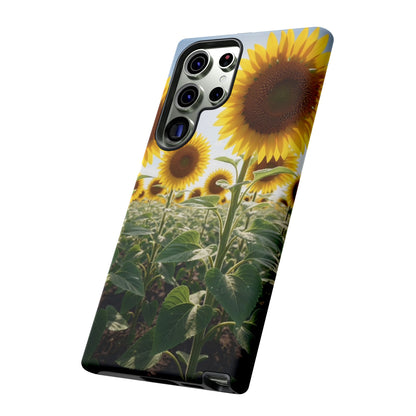 Sunflower Field Phone Case | Golden Hour Floral Aesthetic | Bright Summer Tough Case