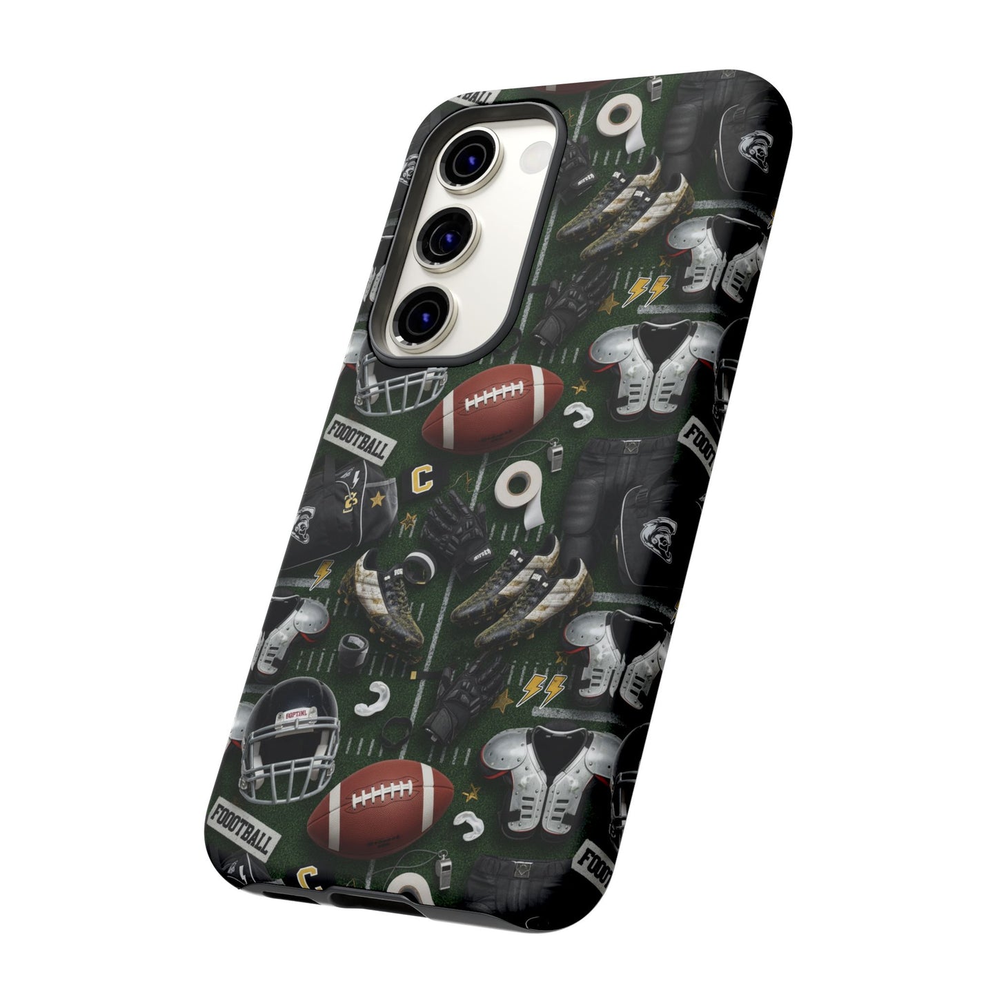 Football Pattern Phone Case – Sports Fan Tough Protective Game Day Case