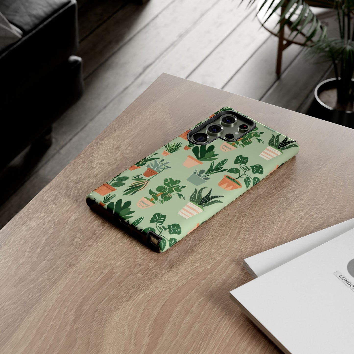 Plant Lover Phone Case | Cute Potted Plants Pattern | Botanical Aesthetic Tough Case