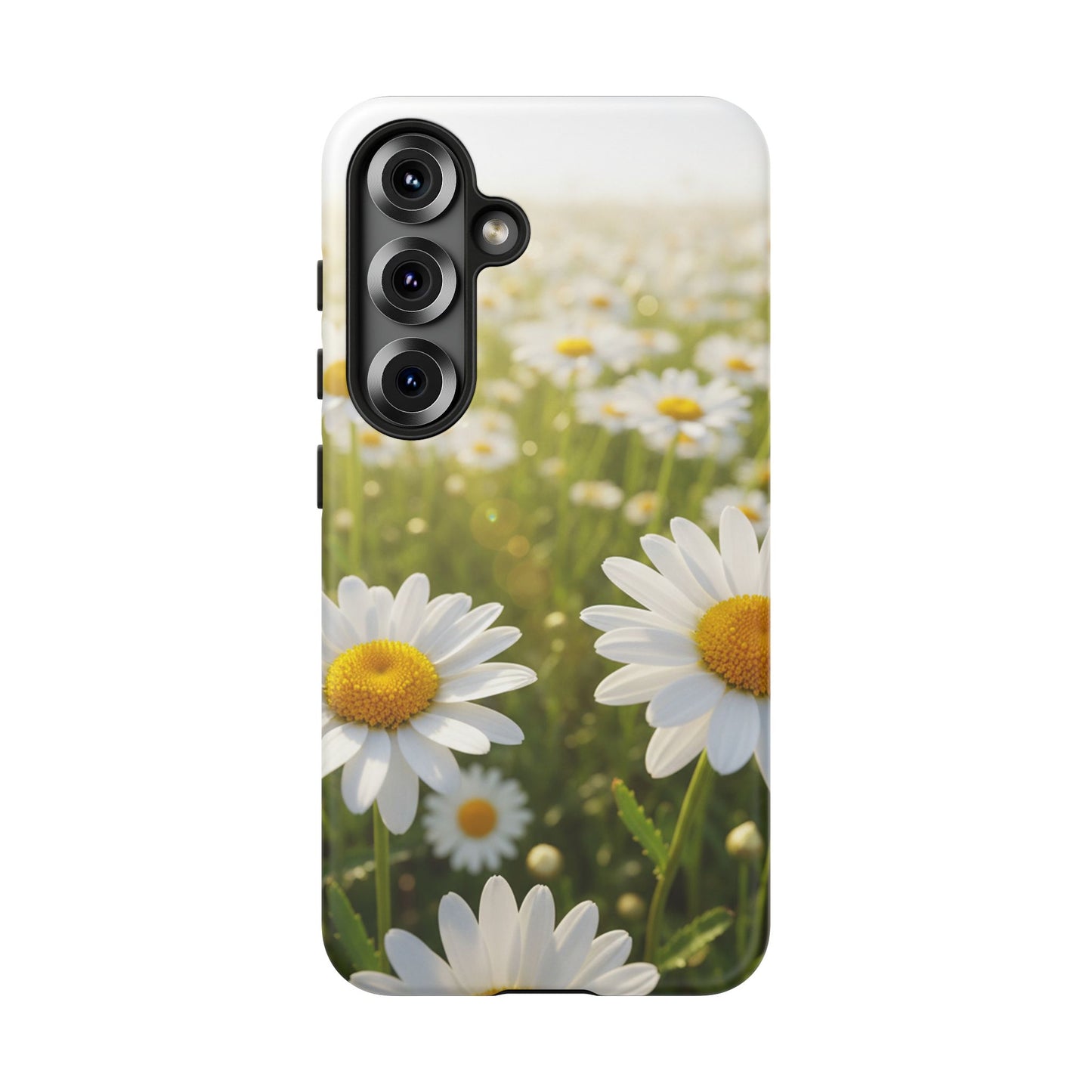 Daisy Phone Case – Floral Spring Field Tough Protective Case (iPhone, Samsung, Pixel)