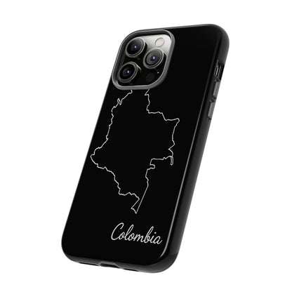 Colombia Outline Phone Case – Minimal Country Map Tough Case (iPhone, Samsung, Pixel)