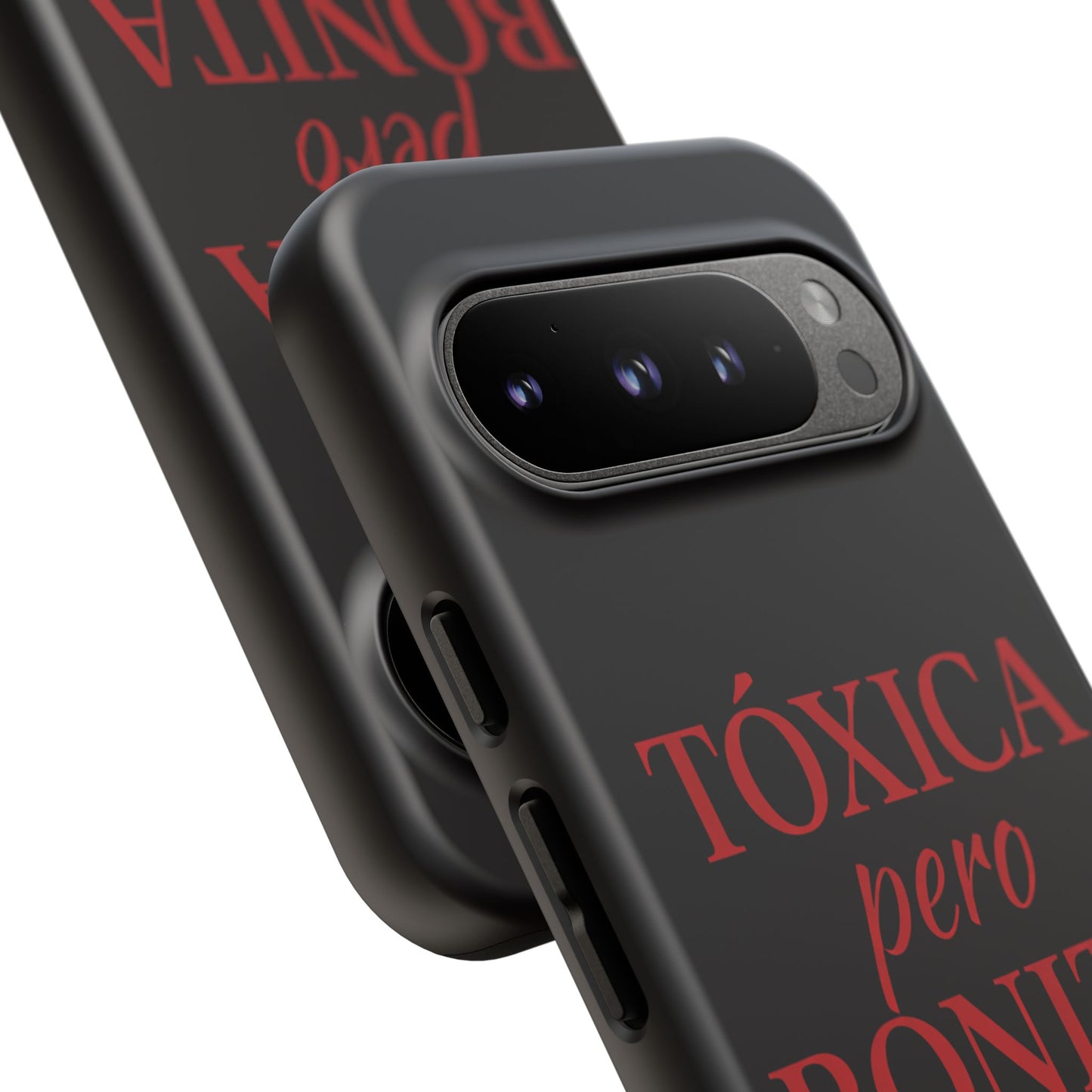 Toxica Pero Bonita Phone Case, Latina Quote Case, Red Lips Aesthetic, Spanish Saying Case, Trendy Tough Cover
