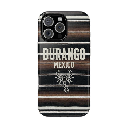 Durango Mexico Phone Case | Serape Scorpion Western Design | Mexican Heritage Tough Case for iPhone & Samsung