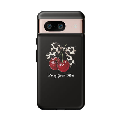 Cherry Cow Print Phone Case | Coquette Bow Aesthetic iPhone & Samsung Tough Case