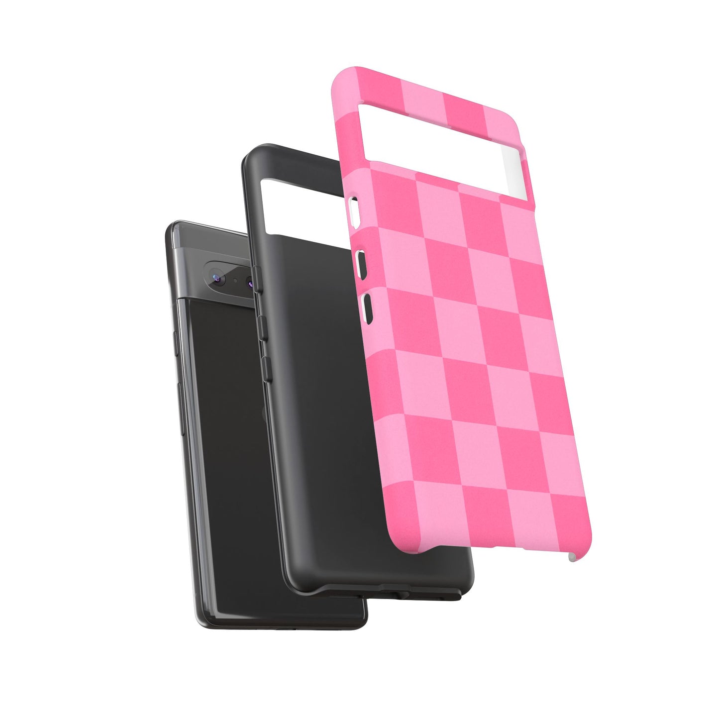 Pink Checkerboard Phone Case | Cute Aesthetic Checkered iPhone & Samsung Tough Case