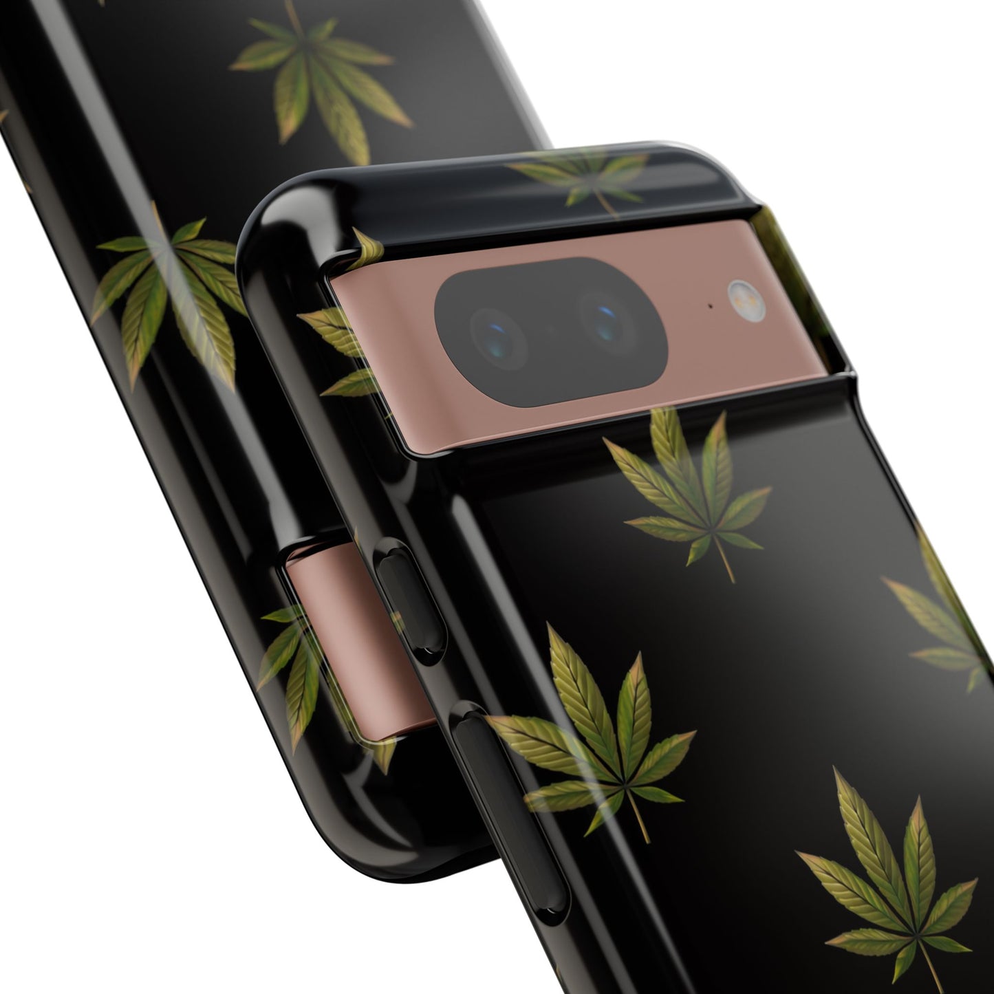 Cannabis Leaf Phone Case Green Weed Leaf Pattern Tough Protective Cover
