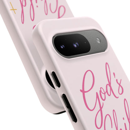 Gods Child Phone Case Christian Pink Aesthetic Tough iPhone Case