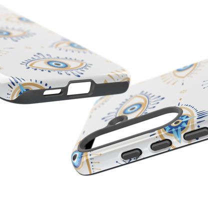 Blue Evil Eye Phone Case – Protective Slim Shockproof Cover for Iphone, Samsung Galaxy and Pixel
