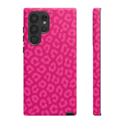 Hot Pink Leopard Print Phone Case – Bold Coquette Leopard Tough Case