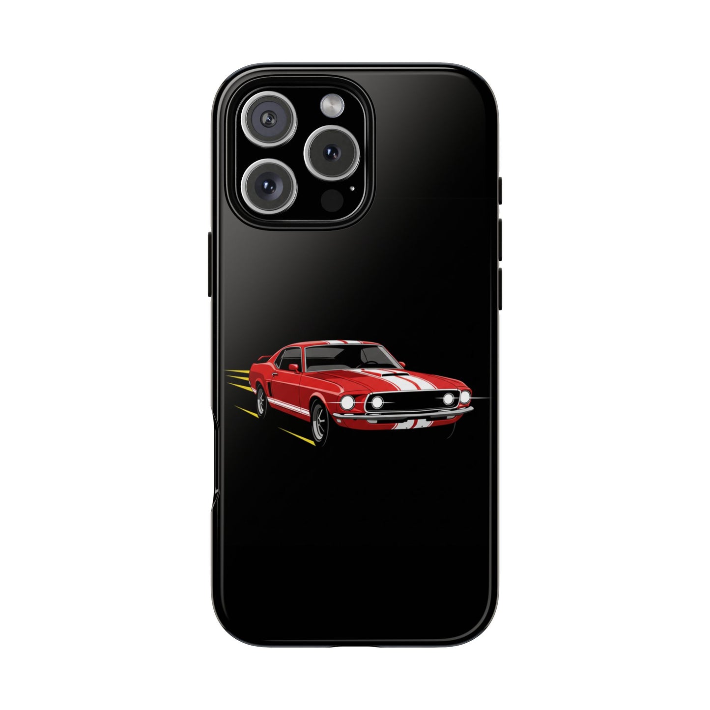 Red Muscle Car Phone Case – Classic Car Racing Tough Protective Case