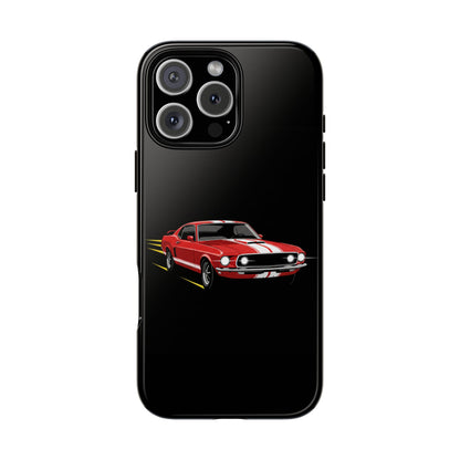 Red Muscle Car Phone Case – Classic Car Racing Tough Protective Case